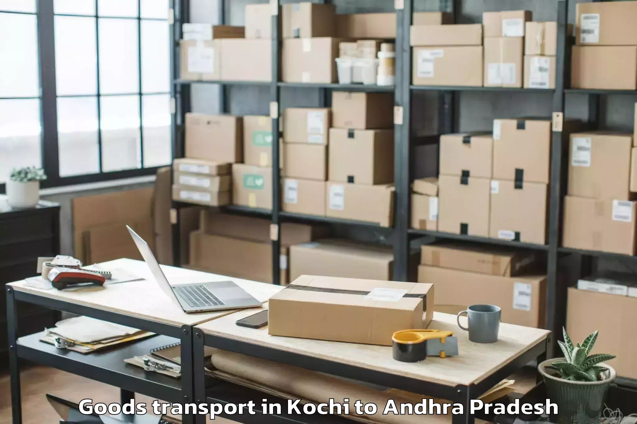 Kochi to Laveru Goods Transport Booking